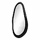 Καθρέπτης οβάλ Baloa pakoworld mdf σε μαύρη απόχρωση 44x4x80εκ
