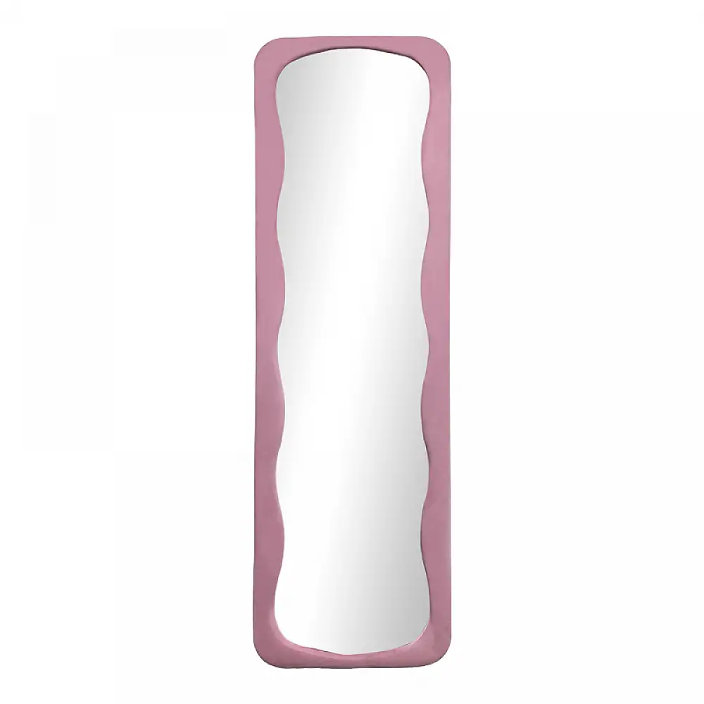 Καθρέπτης δαπέδου Lezour pakoworld βελούδο σε σάπιο μήλο απόχρωση 50x5x170εκ