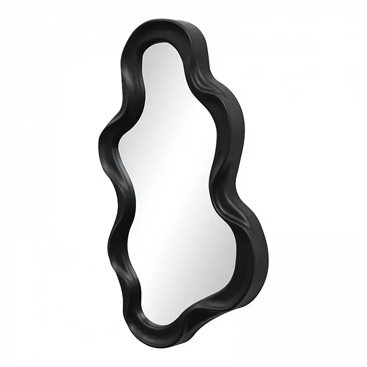 Καθρέπτης Liquid pakoworld pp σε μαύρη απόχρωση 26x2.7x39εκ