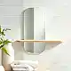 Καθρέπτης Lunaria pakoworld MDF σε φυσική απόχρωση 60x11.5x60εκ