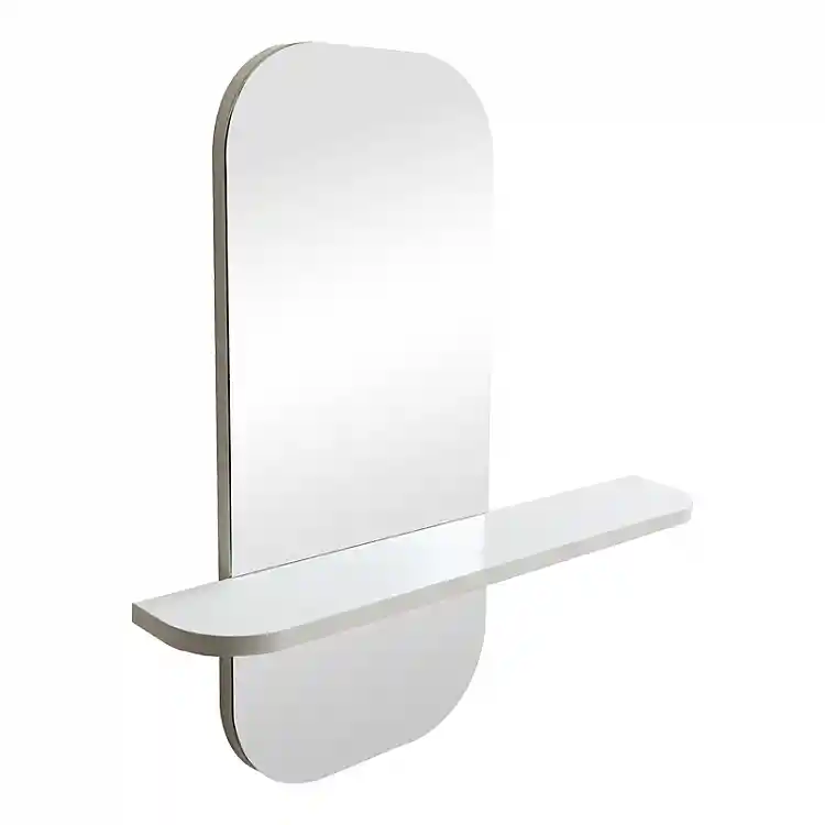 Καθρέπτης Lunaria pakoworld λευκό MDF 60x11.5x60εκ