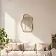 Καθρέπτης Evanthia pakoworld MDF σε φυσική απόχρωση 36x1.2x56 εκ