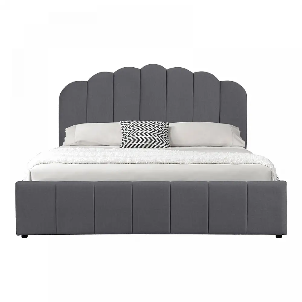 Κρεβάτι Tatiana pakoworld ύφασμα ανθρακί με αποθηκευτικό χώρο 120x200εκ