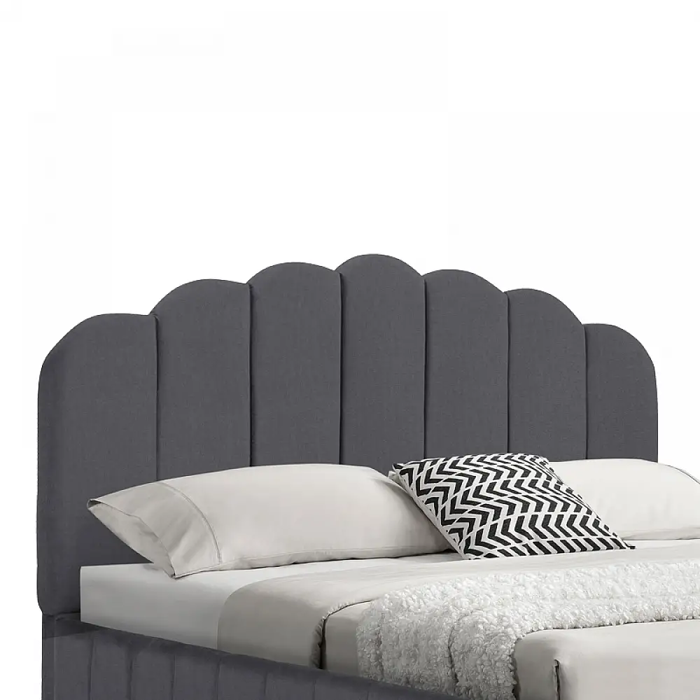 Κρεβάτι Tatiana pakoworld ύφασμα ανθρακί με αποθηκευτικό χώρο 120x200εκ