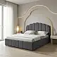 Κρεβάτι Tatiana pakoworld ύφασμα ανθρακί με αποθηκευτικό χώρο 120x200εκ
