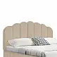 Κρεβάτι Tatiana pakoworld βελούδο μπεζ με αποθηκευτικό χώρο 120x200εκ