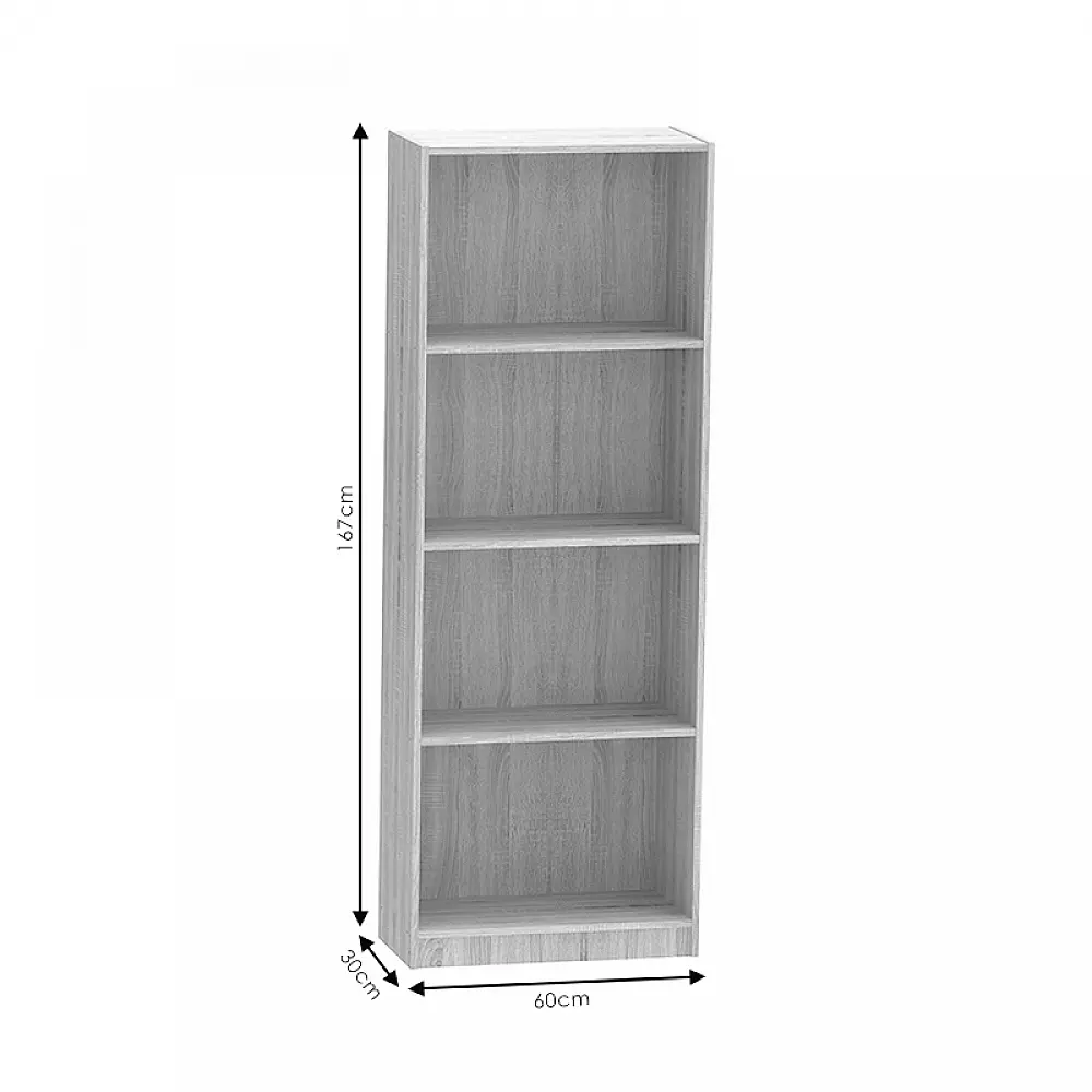 Βιβλιοθήκη Presley pakoworld sonoma 60x30x167εκ Βιβλιοθήκη Presley pakoworld sonoma 60x30x167εκ