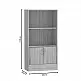 Βιβλιοθήκη Negan pakoworld sonoma μελαμίνης 60x30x120εκ Βιβλιοθήκη Negan pakoworld sonoma μελαμίνης 60x30x120εκ