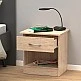 Κομοδίνο Kona pakoworld σε oak απόχρωση 40x34x42εκ Κομοδίνο Kona pakoworld σε oak απόχρωση 40x34x42εκ