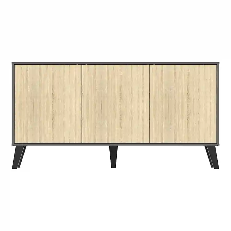 Μπουφές Billie pakoworld ανθρακί-sonoma 149x40x77εκ