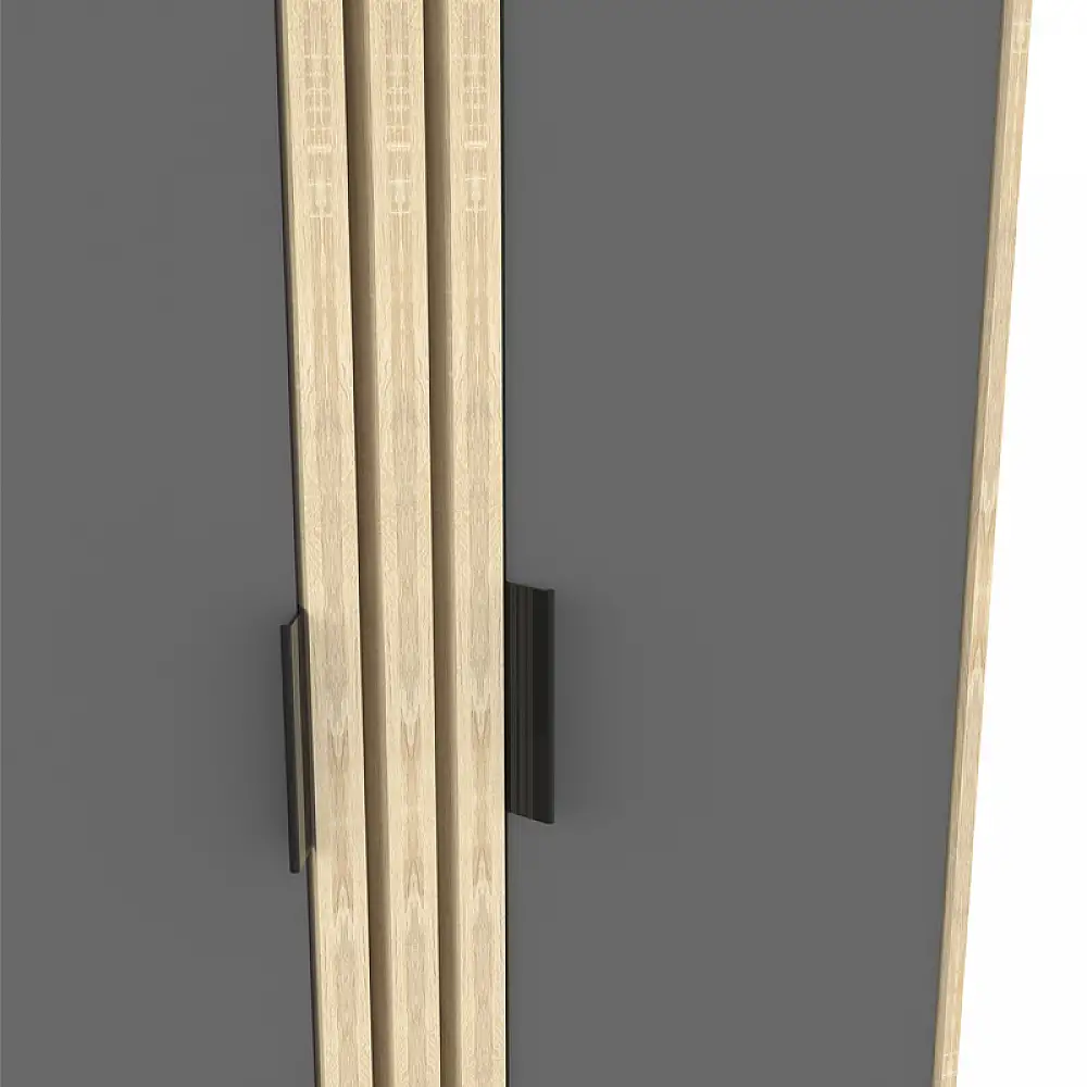 Παπουτσοθήκη-ντουλάπι Shoby pakoworld ανθρακί-sonoma 70.5x30x91εκ