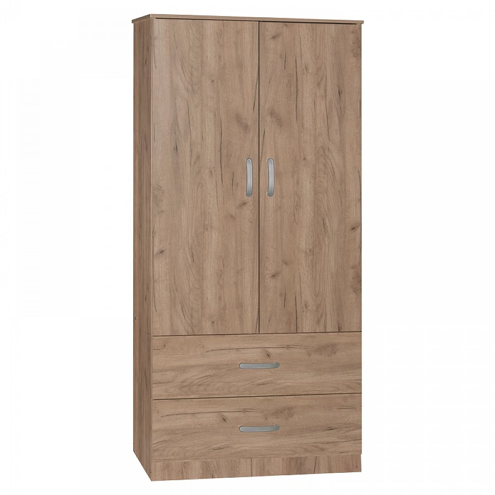 Ντουλάπα δίφυλλη και πατάρι Zelia pakoworld φυσικό 79x42x240εκ. Ντουλάπα δίφυλλη και πατάρι Zelia pakoworld φυσικό 79x42x240εκ.