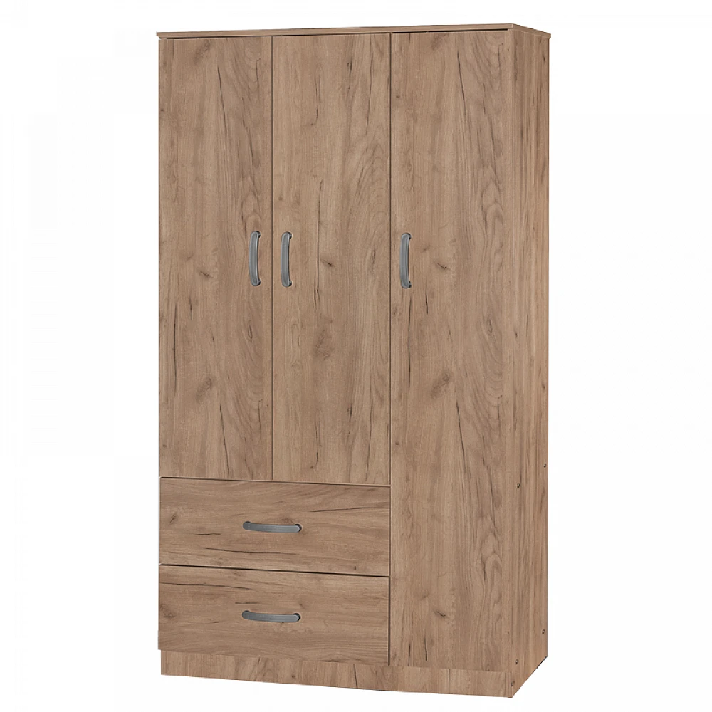 Ντουλάπα τρίφυλλη και πατάρι Zelia pakoworld φυσικό 90x42x240εκ. Ντουλάπα τρίφυλλη και πατάρι Zelia pakoworld φυσικό 90x42x240εκ.