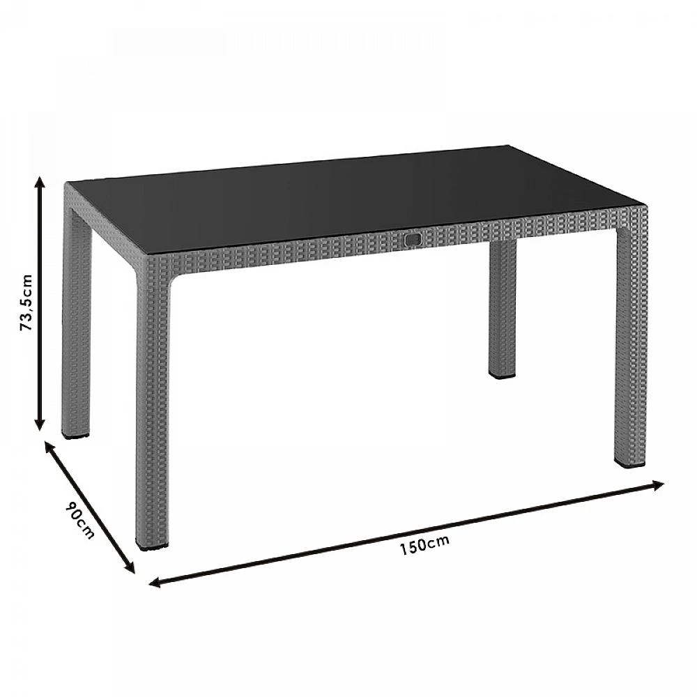 Τραπέζι Explore pakoworld με UV protection PP καφέ 150x90x73.5εκ Τραπέζι Explore pakoworld με UV protection PP καφέ 150x90x73.5εκ