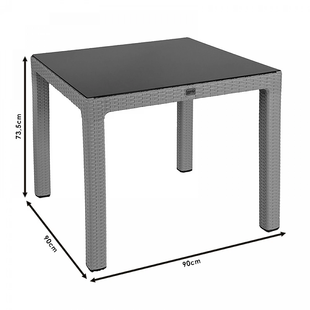 Τραπέζι Explore pakoworld με UV protection PP cappucino 90x90x73.5εκ Τραπέζι Explore pakoworld με UV protection PP cappucino 90x90x73.5εκ