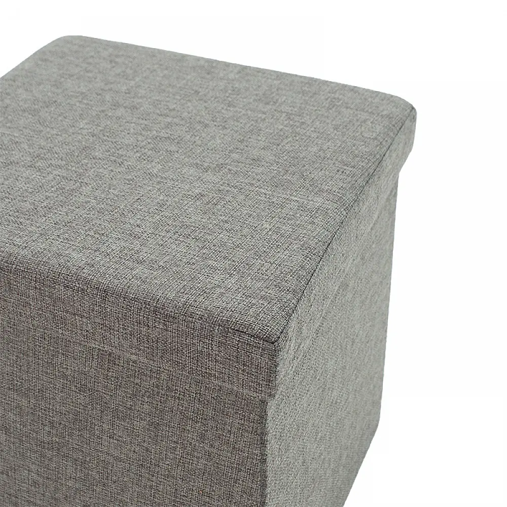 Σκαμπό-μπαούλο Crystal pakoworld ύφασμα γκρι 38x38x38εκ Σκαμπό-μπαούλο Crystal pakoworld ύφασμα γκρι 38x38x38εκ