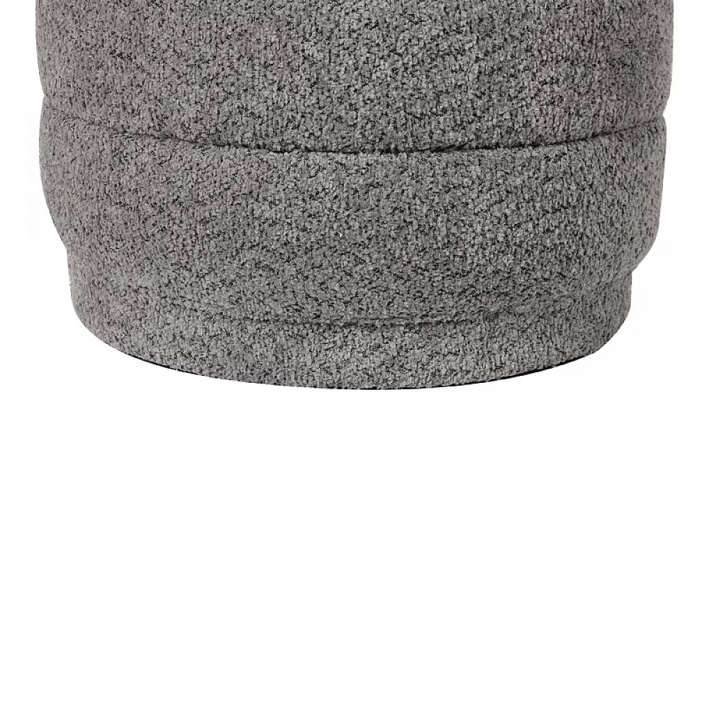 Σκαμπό-μπαούλο Bettia pakoworld μπουκλέ γκρι Φ41x38.5εκ