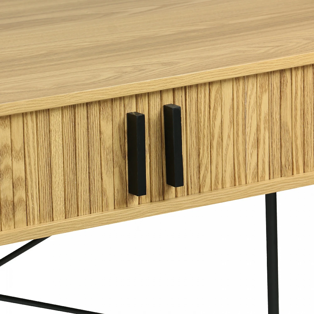 Γραφείο εργασίας Scandi pakoworld MDF/Metal σε φυσική απόχρωση με μεταλλικά μαύρα πόδια 120x60x76,5εκ Γραφείο εργασίας Scandi pakoworld MDF/Metal σε φυσική απόχρωση με μεταλλικά μαύρα πόδια 120x60x76,5εκ