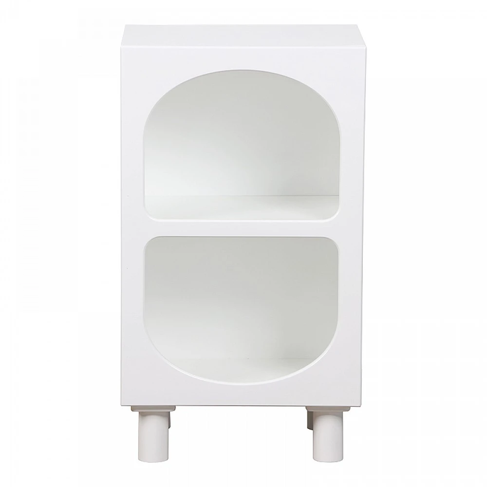 Κομοδίνο Emersi pakoworld MDF σε λευκή απόχρωση 40x32x70εκ