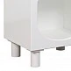 Κομοδίνο Emersi pakoworld MDF σε λευκή απόχρωση 40x32x70εκ