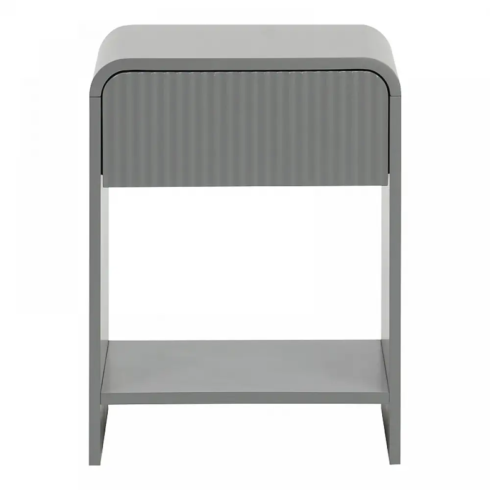 Κομοδίνο Lemperto pakoworld MDF σε γκρι απόχρωση 40x40x53εκ