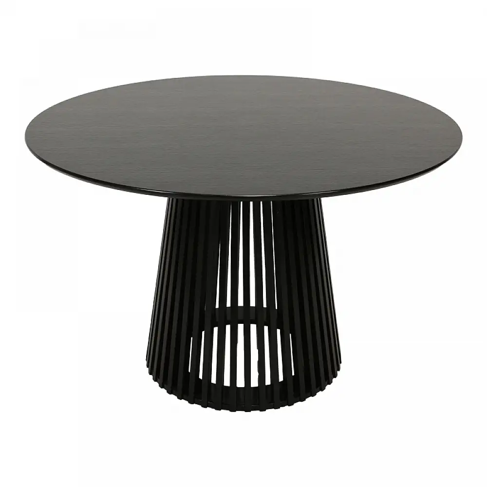 Τραπέζι Domonic pakoworld mdf σε μαύρη απόχρωση Φ120x75εκ