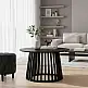 Τραπέζι σαλονιού Domonic pakoworld mdf σε μαύρη απόχρωση Φ80x45εκ