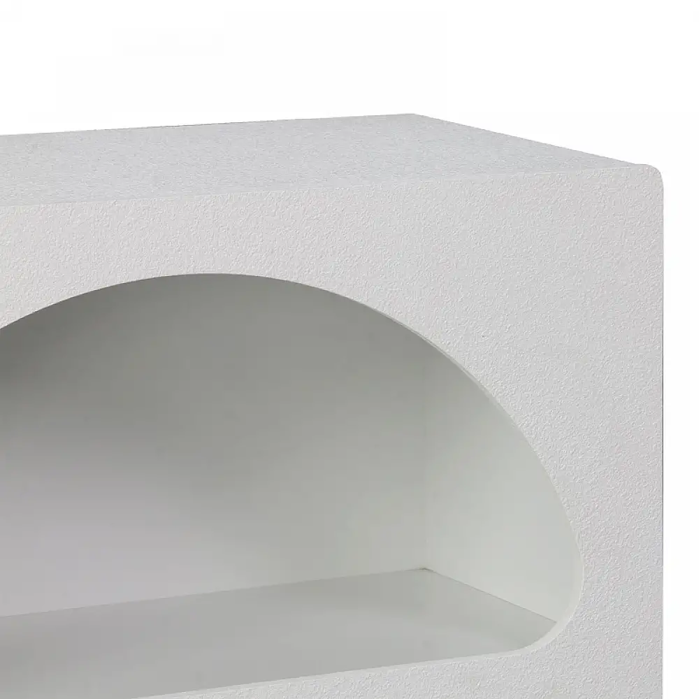 Βιβλιοθήκη-ραφιέρα Emersi pakoworld mdf σε λευκή απόχρωση 70x35x100εκ