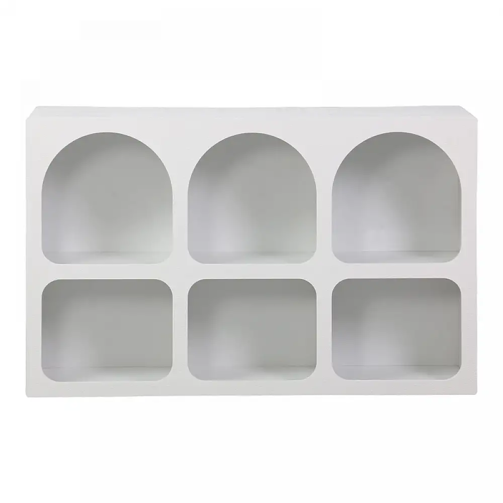Μπουφές Emersi pakoworld με ράφια mdf σε λευκή απόχρωση 120x35x76εκ