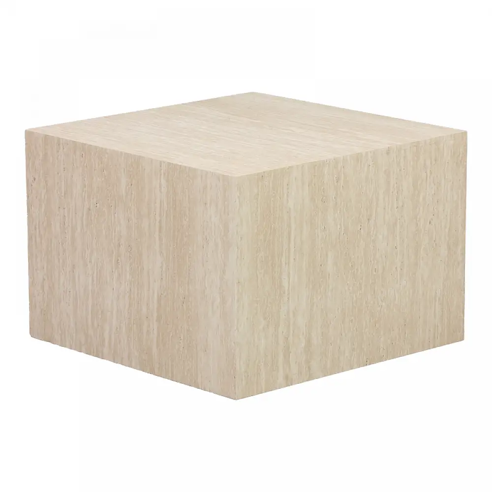 Βοηθητικά τραπέζια Coffina pakoworld σετ 2τεμ mdf σε όψη τραβερτίνας