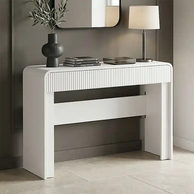 Κονσόλα Zeplen pakoworld λευκό mdf 110x38x75εκ