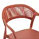 Πολυθρόνα Ankara pakoworld στοιβαζόμενη pp-pe rattan σε terracotta απόχρωση 54x55.5x77εκ
