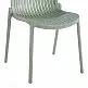 Καρέκλα Teragi στοιβαζόμενη pakoworld pp με UV protection πράσινο 58x43.5x82εκ