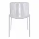 Καρέκλα Teragi στοιβαζόμενη pakoworld pp με UV protection λευκή 58x43.5x82εκ