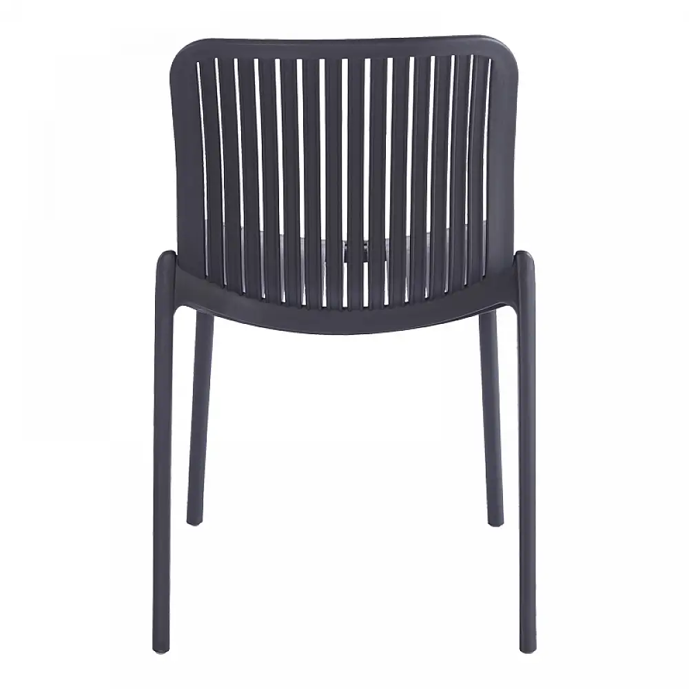 Καρέκλα Teragi στοιβαζόμενη pakoworld pp με UV protection ανθρακί 58x43.5x82εκ