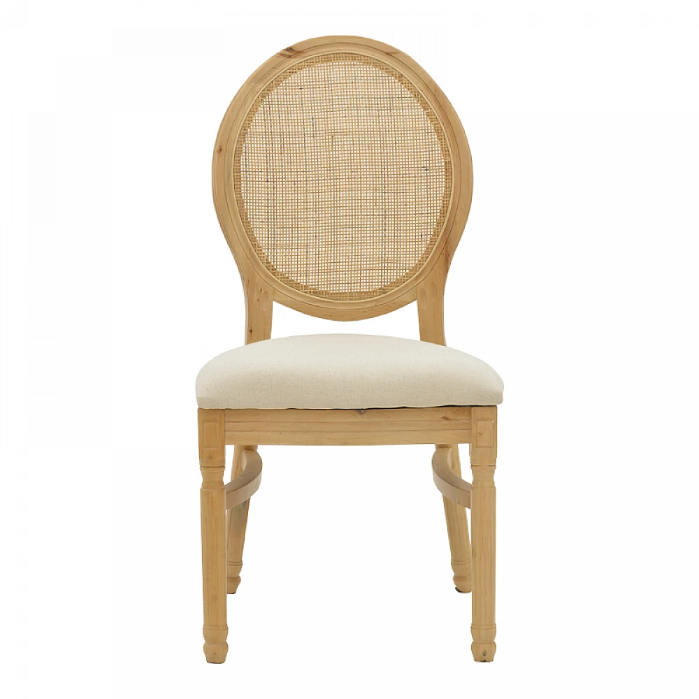Καρέκλα Canco pakoworld φυσικό rubberwood-φυσικό rattan 50x55x98εκ Καρέκλα Canco pakoworld φυσικό rubberwood-φυσικό rattan 50x55x98εκ