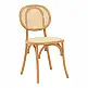 Καρέκλα στοιβαζόμενη Zoel pakoworld ξύλο οξιάς και rattan σε φυσική απόχρωση 45x52x82εκ