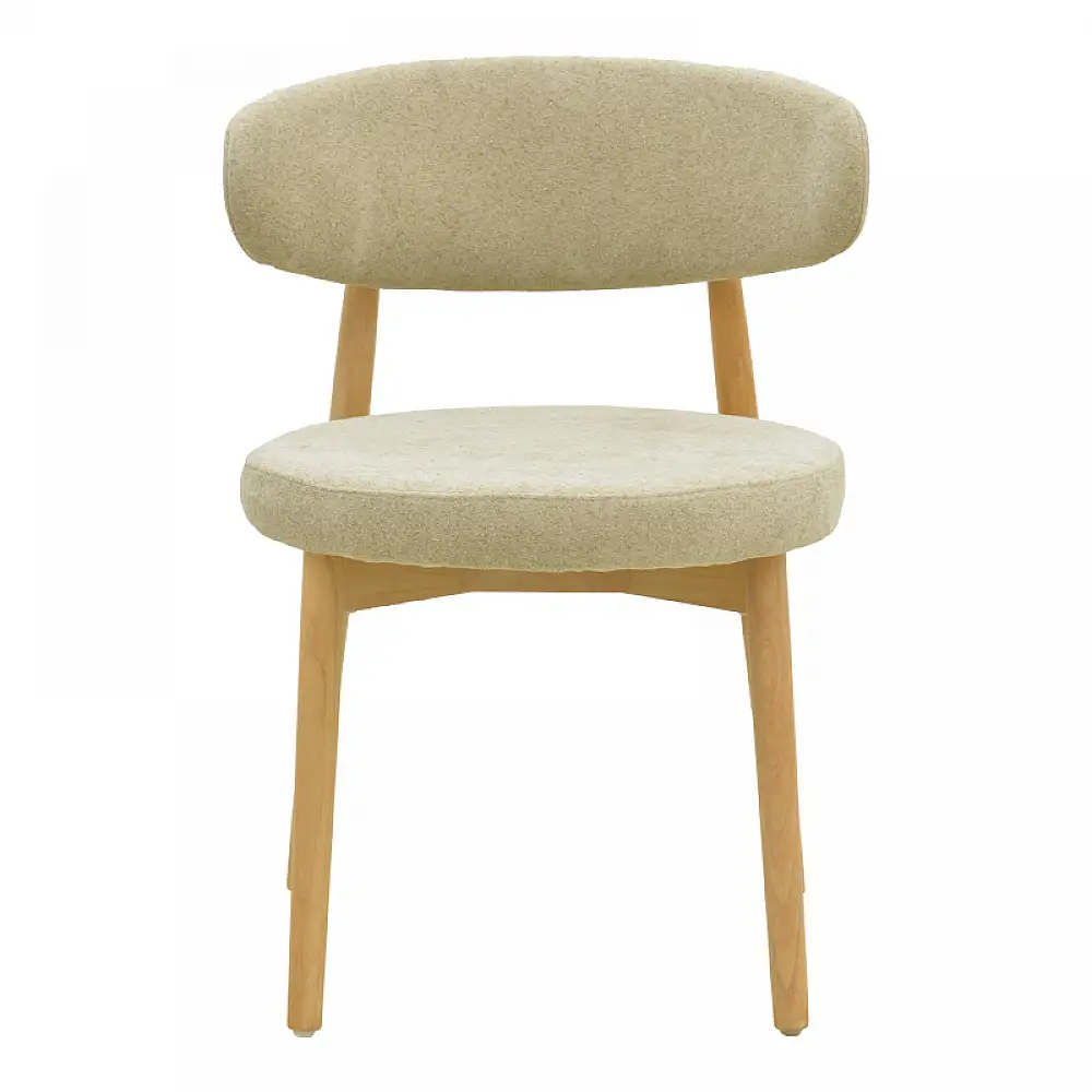 Καρέκλα Luben pakoworld ύφασμα γκρι - rubberwood σε φυσική απόχρωση 53x54x79εκ | 2 τμχ