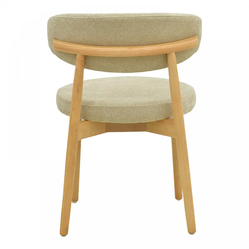 Καρέκλα Luben pakoworld ύφασμα γκρι - rubberwood σε φυσική απόχρωση 53x54x79εκ | 2 τμχ