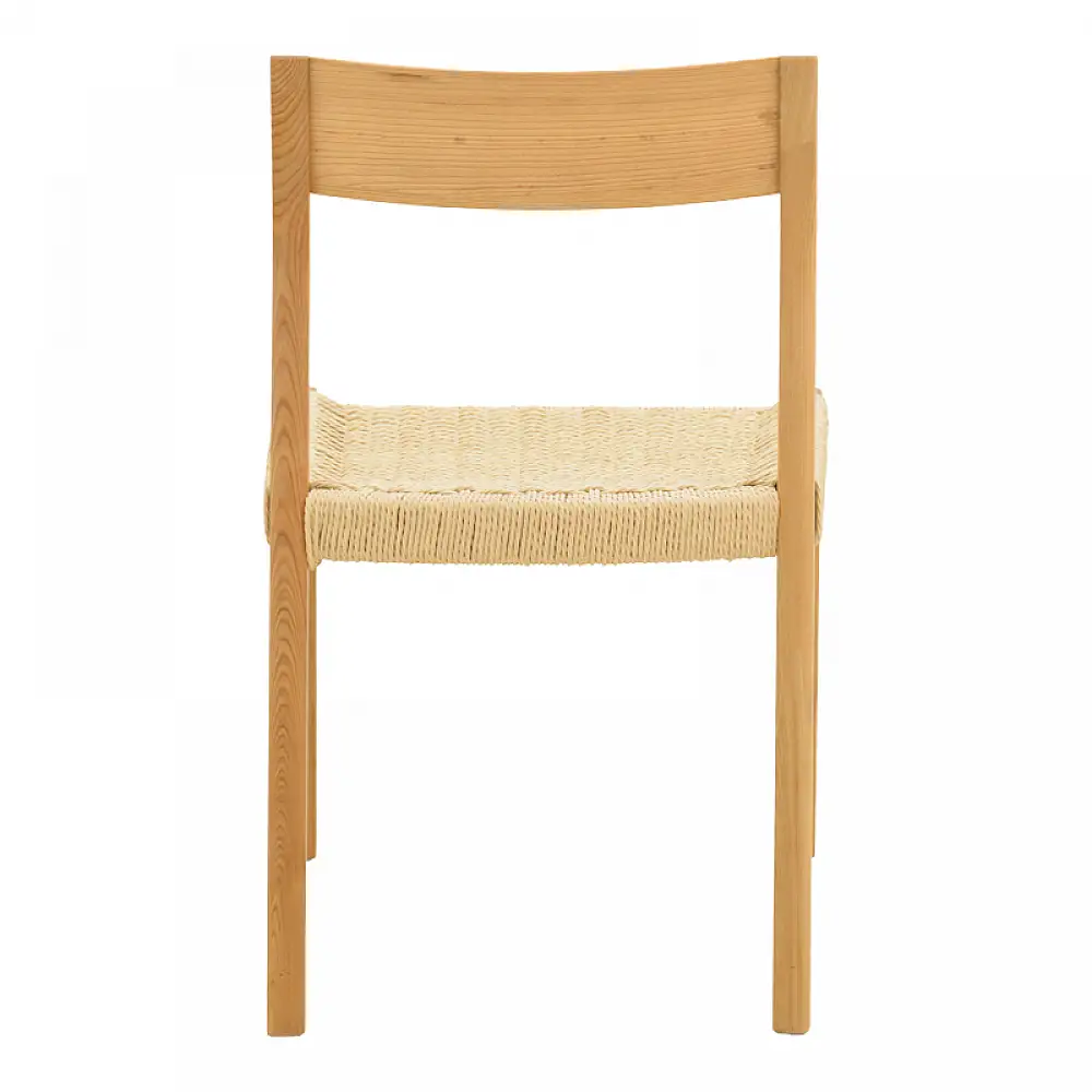 Καρέκλα Karlinda pakoworld ξύλο οξιάς-έδρα σχοινί σε φυσική απόχρωση 47.5x55x81εκ