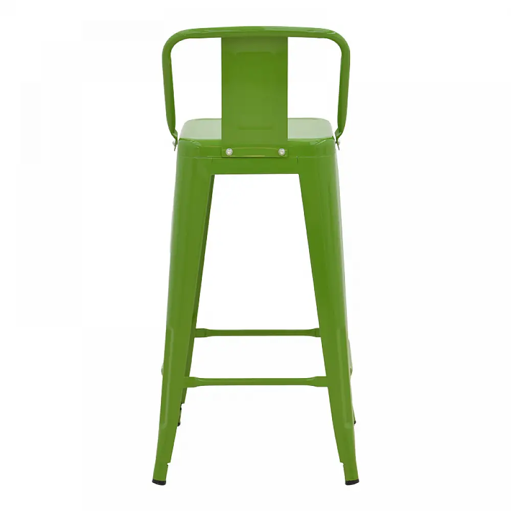 Σκαμπό μπαρ με πλάτη Utopia pakoworld μέταλλο σε πράσινη απόχρωση 42x42x97εκ