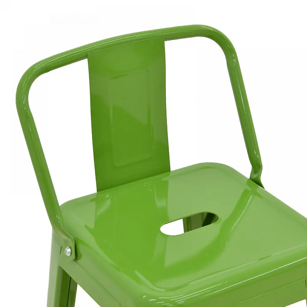 Σκαμπό μπαρ με πλάτη Utopia pakoworld μέταλλο σε πράσινη απόχρωση 42x42x97εκ