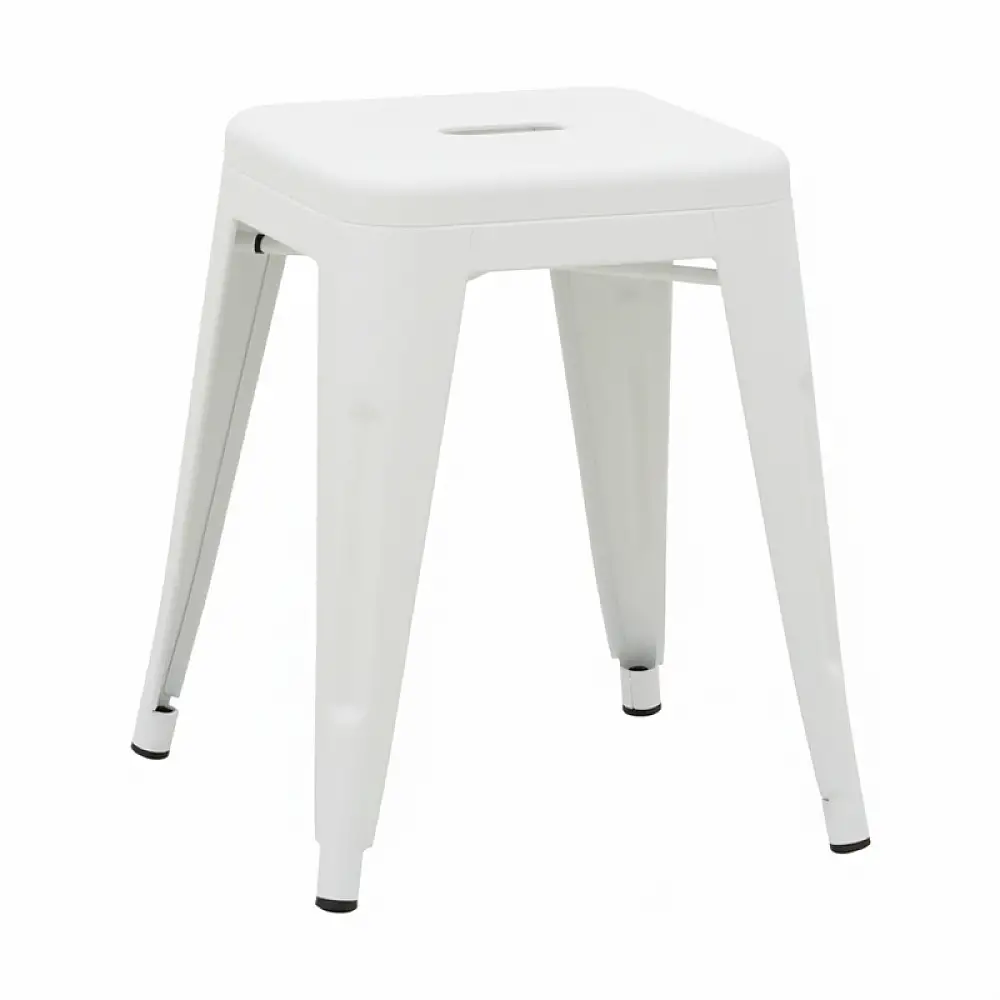 Σκαμπό Utopia pakoworld μέταλλο σε λευκή ματ απόχρωση 30x30x45εκ