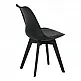 Καρέκλα Gaston I pakoworld PP-PU σε μαύρη απόχρωση 48.5x53.5x81.5εκ