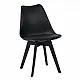 Καρέκλα Gaston I pakoworld PP-PU σε μαύρη απόχρωση 48.5x53.5x81.5εκ