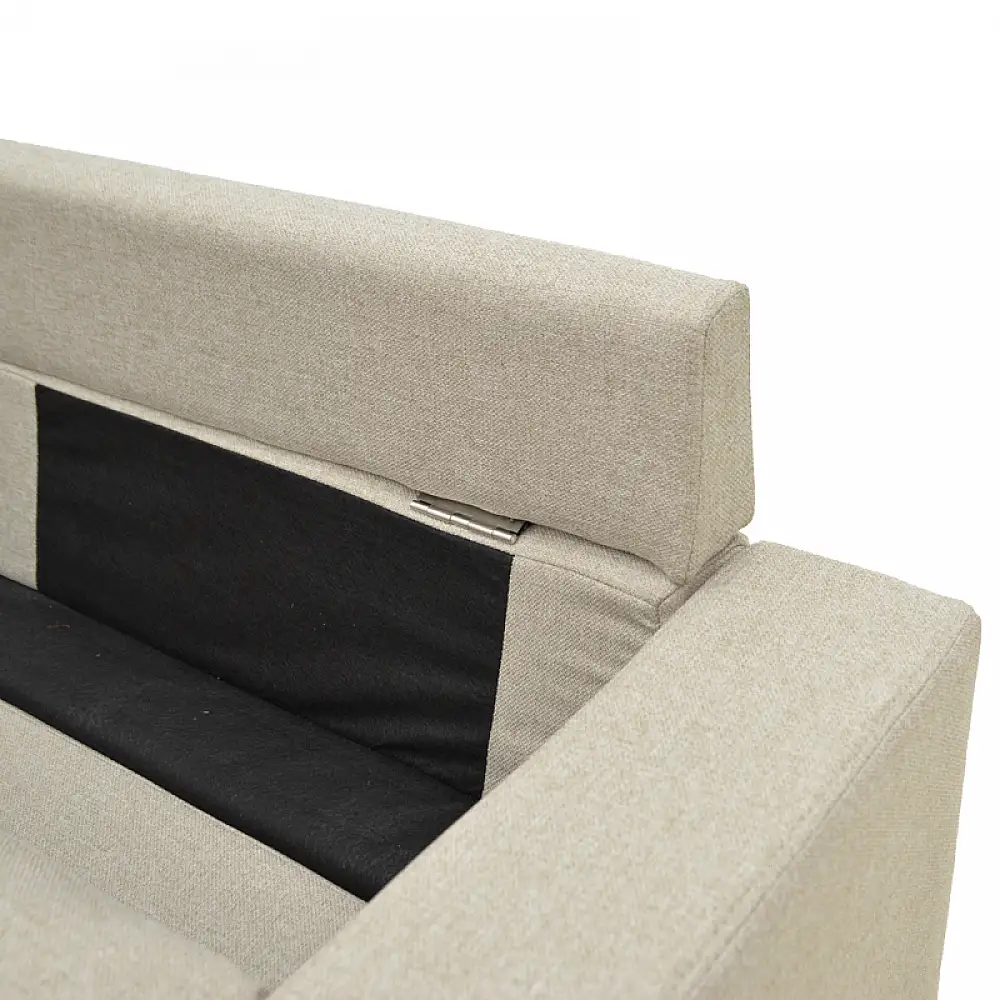 Γωνιακός καναπές αναστρέψιμος Maneli pakoworld ύφασμα αμμου -μπεζ 196x138/77x82εκ