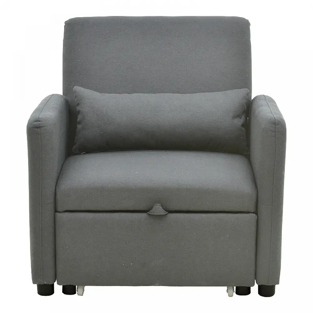 Πολυθρόνα-κρεβάτι Flexa pakoworld ύφασμα γκρι 85x92x84εκ