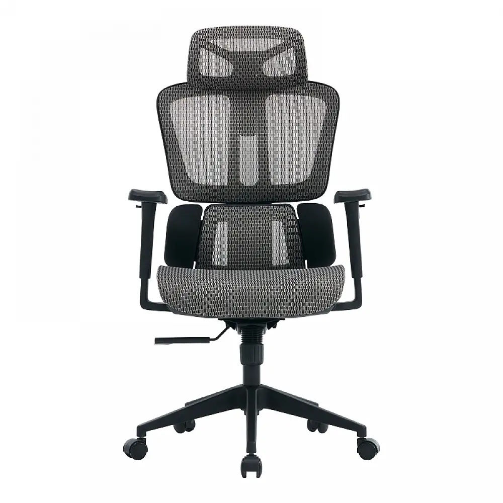 Καρέκλα γραφείου εργασίας ErgoFlow pakoworld μαύρο-γκρι 73x64x112-135εκ