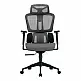 Καρέκλα γραφείου εργασίας ErgoFlow pakoworld μαύρο-γκρι 73x64x112-135εκ