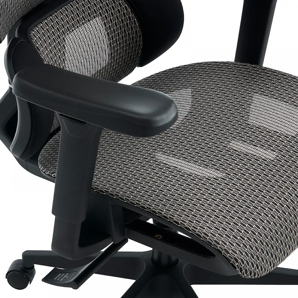 Καρέκλα γραφείου εργασίας ErgoFlow pakoworld μαύρο-γκρι 73x64x112-135εκ